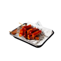 Tteok-kkochi with spicy sweet sauce 2 sticks, with sausage