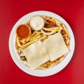Turkse pizza kaas en patat