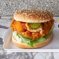 Mild spicy chicken and more burger