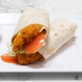 Hot and fire chicken strip wrap