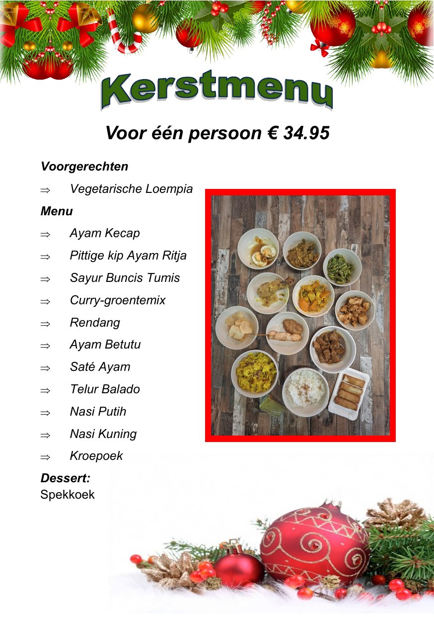 Kerstmenu