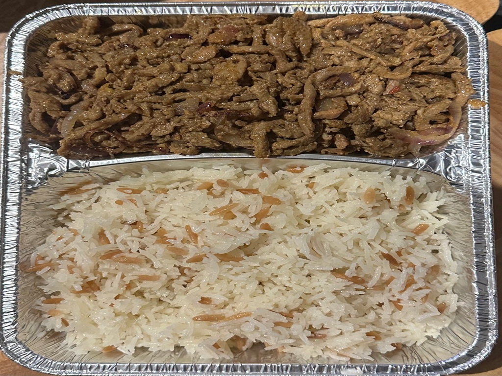 Turkse rijst met gebakken vlees